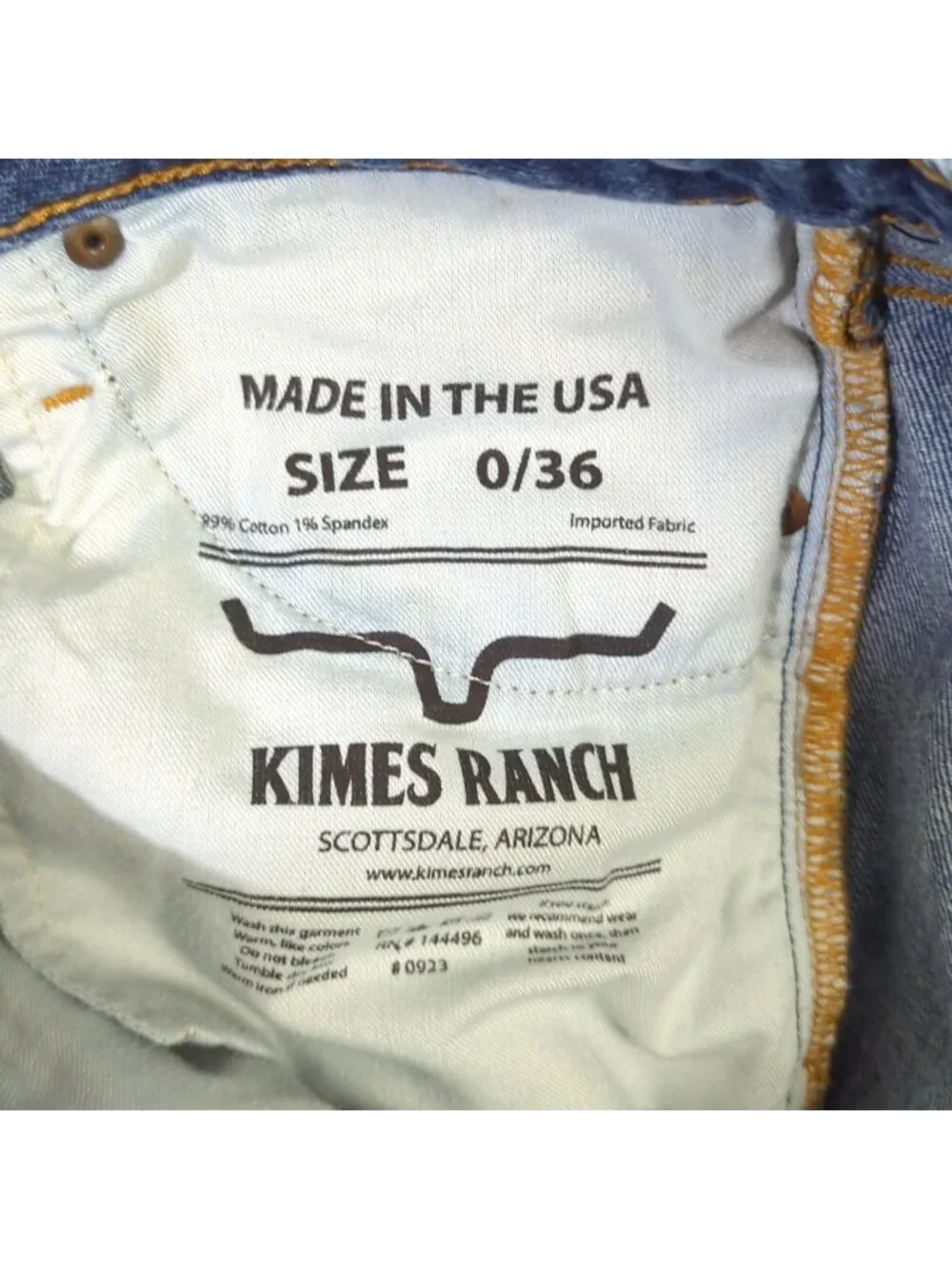 Kimes Ranch Jeans Women's 0x36 Blue Jennifer High Rise Wide Flare Leg Western - Picture 13 of 14